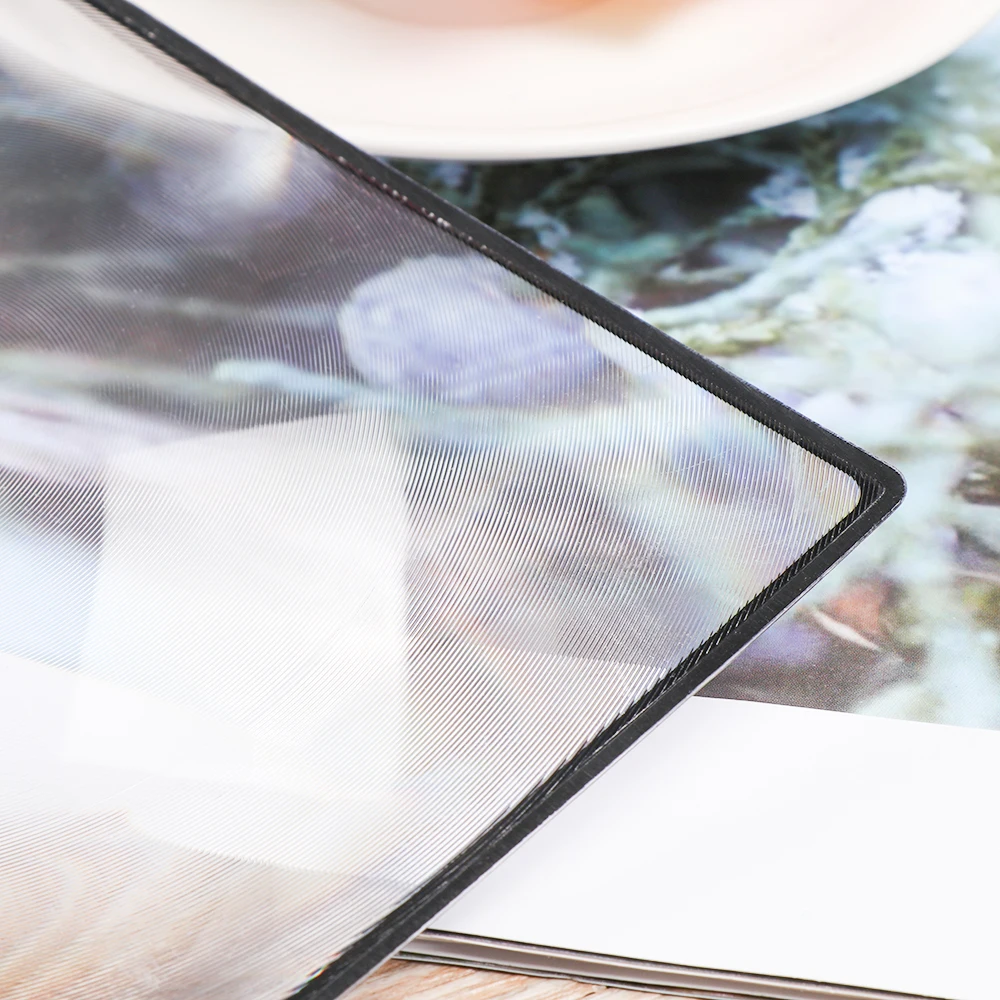 1 PC 3X Magnifier Magnifying Lens Book Page Magnification Convinient A5 Flat Magnifier Sheet Ultra-thin PVC Reading Glass Lens
