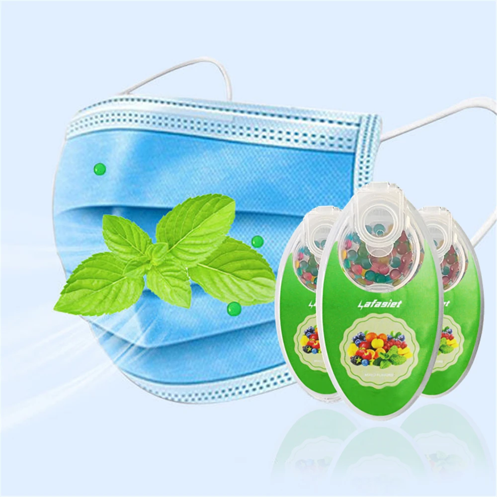 Mask Burst Beads Air Freshener Capsule Fruit Ice Mint Flavor Cool Freshener Deodorant Anti Sweat For KN95 FFP2 Mask Accessories