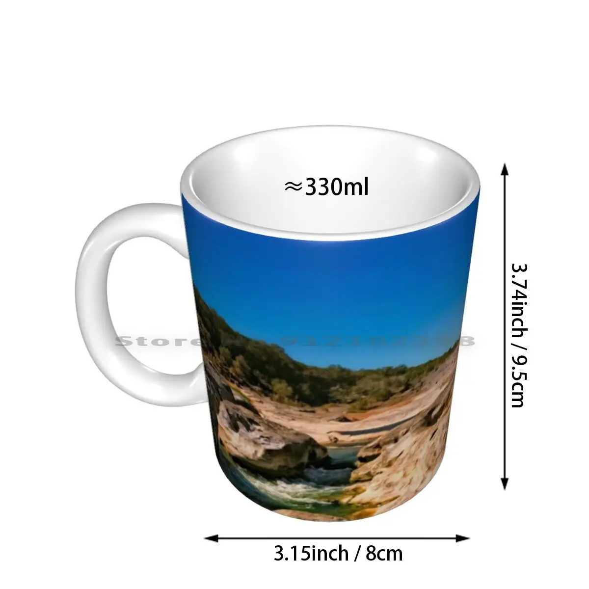 Pedernales Falls Texas Ceramic Mugs Coffee Cups Milk Tea Mug Joan Carroll Pedernales Falls Waterfalls Texas Tx State Park State