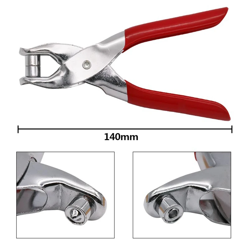 Grommet Eyelet Plier Set Eyelet Hole Punch Pliers Kit with 40pcs Metal Eyelets Grommet Tool Kit for Leather Clothes Belt