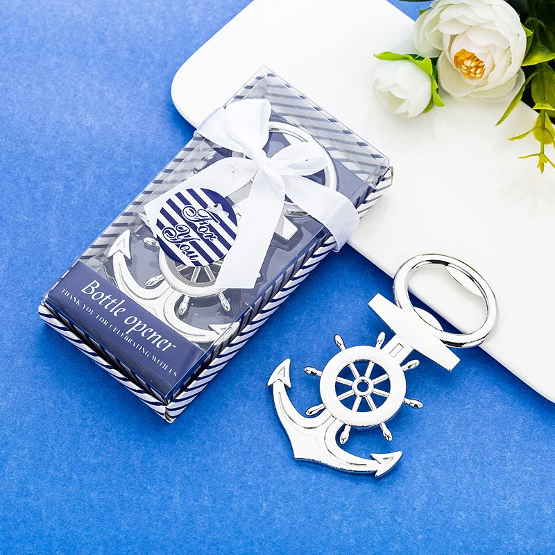 20Pcs/lot Event and Party gifts of Nautical Anchor Bottle Opener Favors for Ocean themed wedding souvenirs