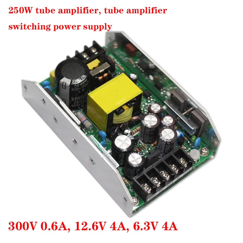 

250W Tube Power Amplifier Tube Amplifier Switching Power Supply 300V0.6A 12.6V4A 6.3V4A Delay Open Circuit