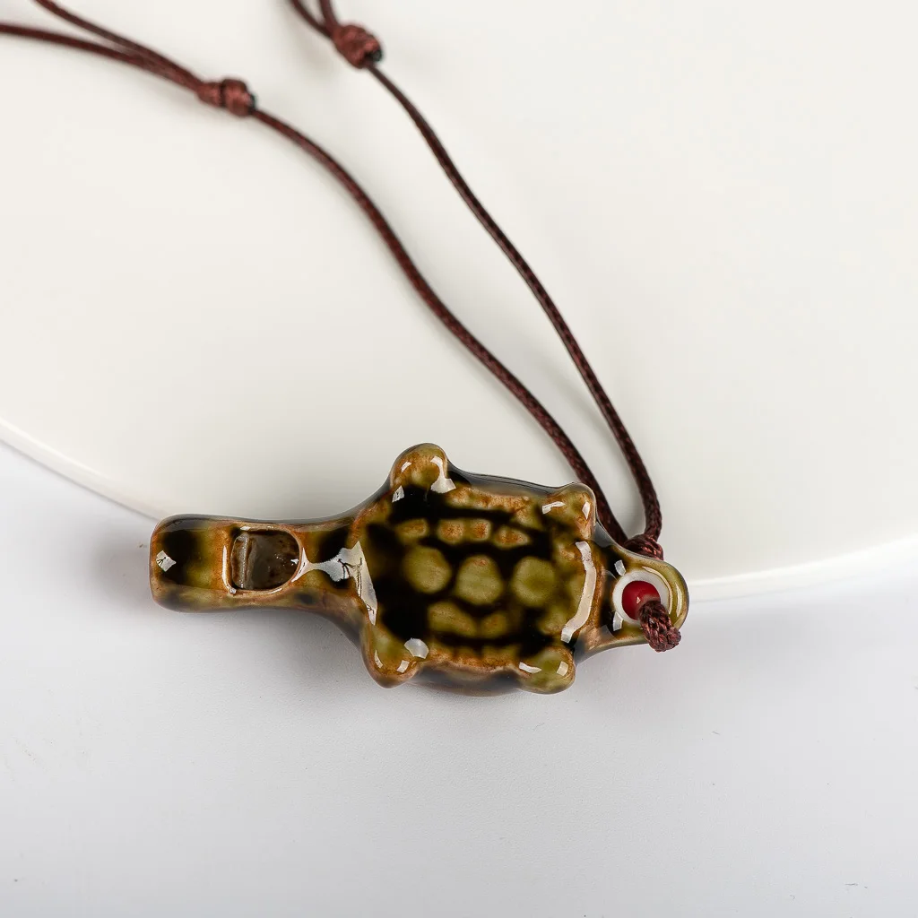 Ceramic Tortoise Whistle Pendant Gifts For Children #KY330