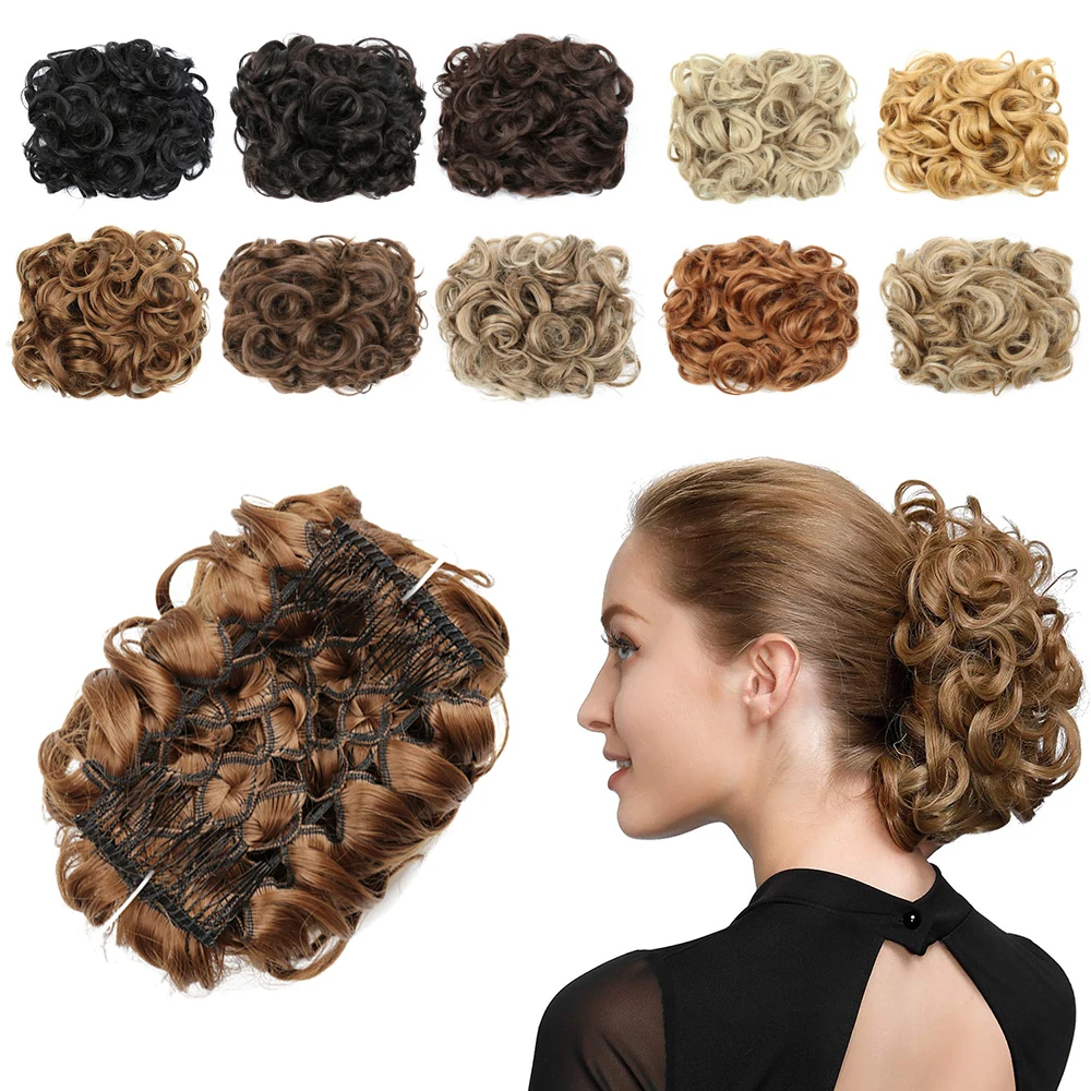 Lược Lớn Kẹp Trong Xoăn Tóc Tóc Tổng Hợp Miếng Chignon Bao Bộ Tóc Giả Búi Tóc Cho Nữ Hàng Ngày Đảng Sử Dụng