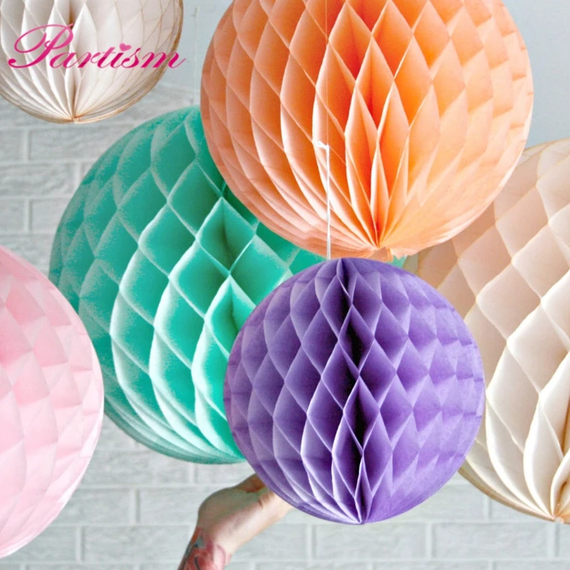 10PCS 4\'\'(10cm) Tissue Paper Lantern Honeycomb High Quality Ball For Home Garden Wedding & Kids Birthday Party Decorations