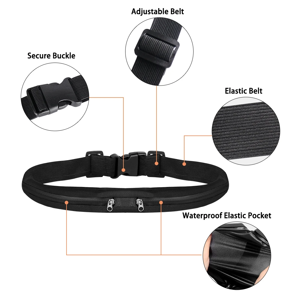 Buylor mulheres correndo saco de cinto de esportes dos homens saco da cintura à prova dwaterproof água portátil pacote de cintura pocketbelt bolsa