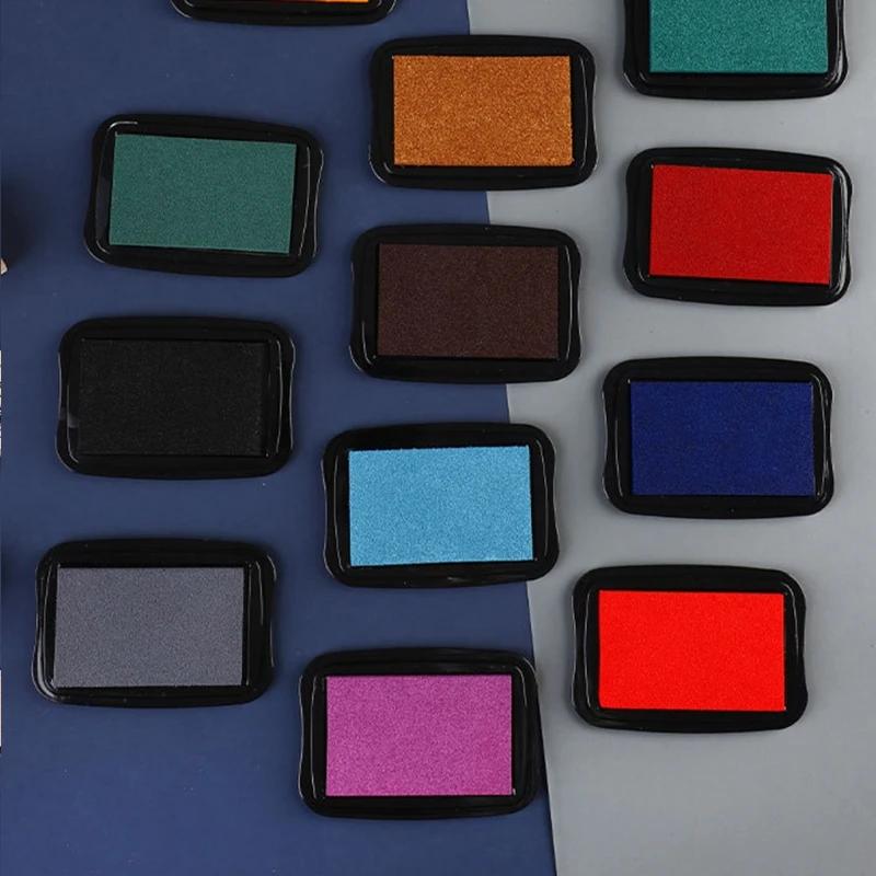 Handmade DIY Water Based Finger Paint Ink Pad for Rubber Stamps Printing Wood Paper Scrapbooking Inkpad