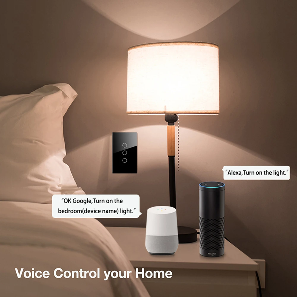 Smart Leben Wifi Touch Schalter App Fernbedienung Voice Befehle Arbeitet mit Alexa Echo Google Home Siri