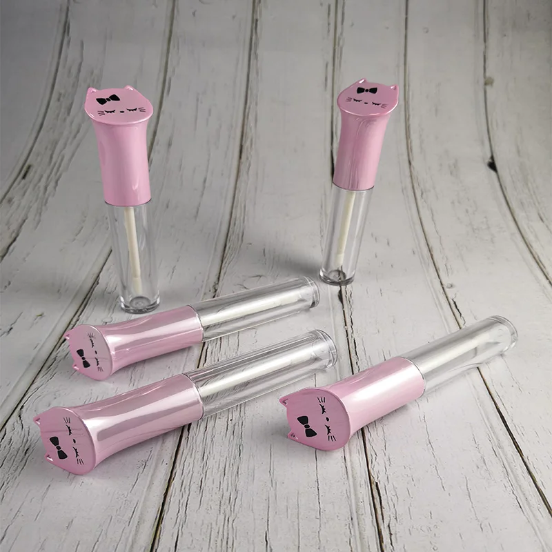 

5 ML Lipgloss Wand Tubes Cat Shaped Pink Gold Lipgloss Packaging Cosmetic Container DIY Empty Lip Gloss Tubes 10pcs 30pcs