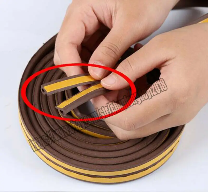 5M D Brown Car Door Window Trim Edge Moulding Rubber Weatherstrip Seal Strip