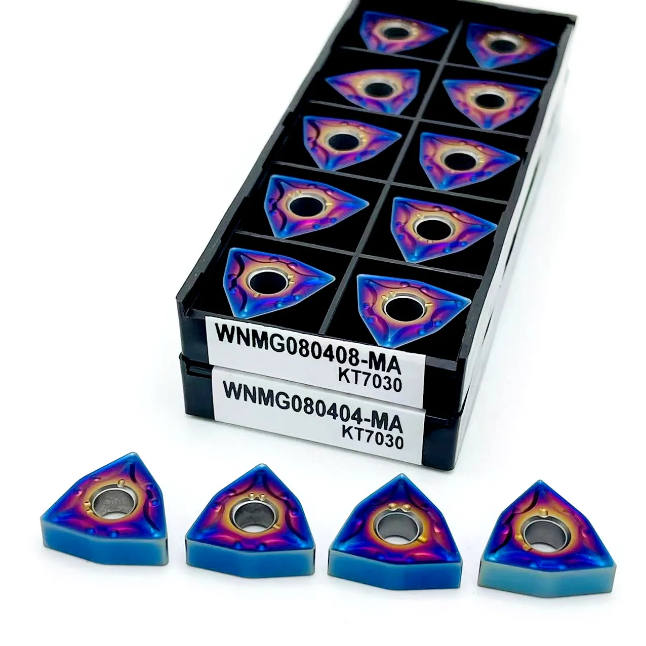 Utensile da tornio in metallo duro di alta qualità serie Blue Flame lame di fresatura CNC WNMG 080404 080408 inserto da taglio