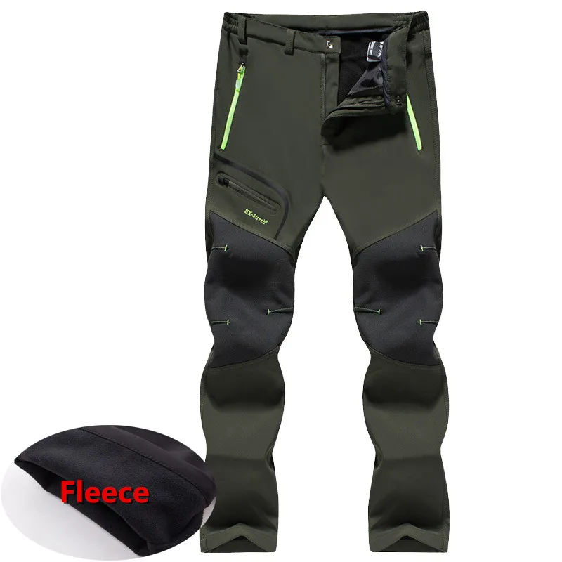 

Tactical Waterproof Hiking Pants Men's Winter Breathable Stretch Softshell Fleece Lined Pants Outdoor Sport Autumn Trekking Pant