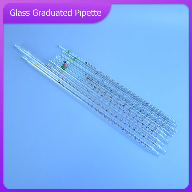 Graduated Pipette without Rubber Bulb High Quality Lab Chemistry Dropper Dispensing Transfer Pipettes Glass