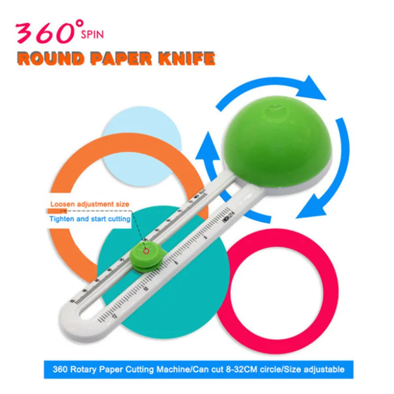 دائرة القاطع سكين قطع مستديرة خليط البوصلة دائرة سكرابوكينغ بطاقات Cutters مستديرة ورقة قطع DIY بها بنفسك أداة اكسسوارات