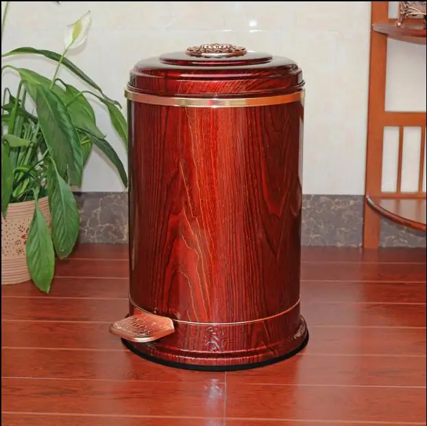 

luxury Europe 6/10stainless steel metal trash bins garbage cans with foot pedal garbage bin for homeholtel LJT042