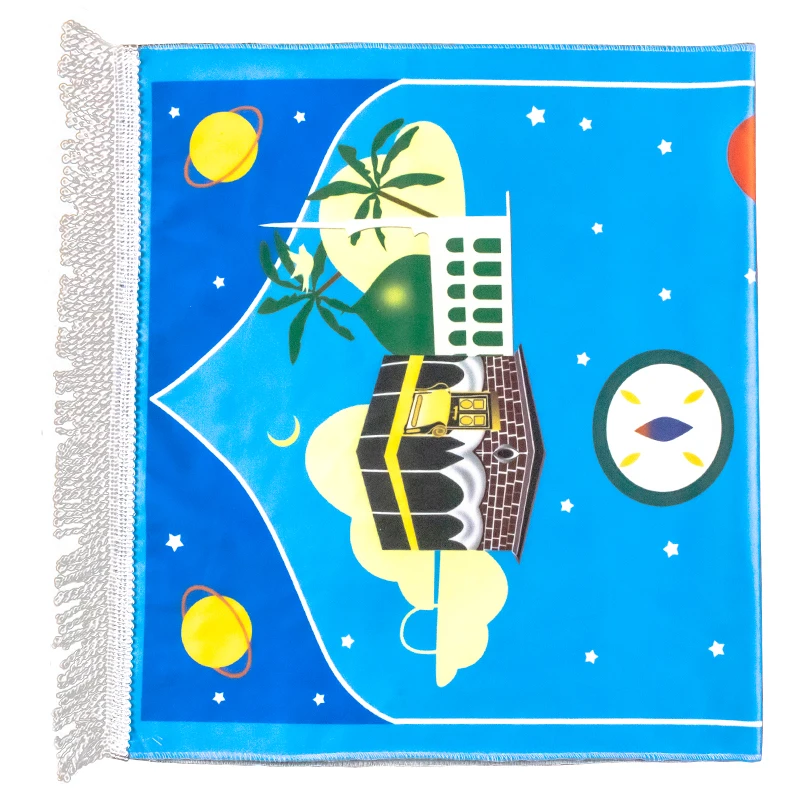 Zachte Kids Kinderen Gebed Mat Islamitische Moslim Gebed Tapijt Tapis De Priere Islam Eid Gebedskleed Sajda Gift Sajadah Kwastje decor