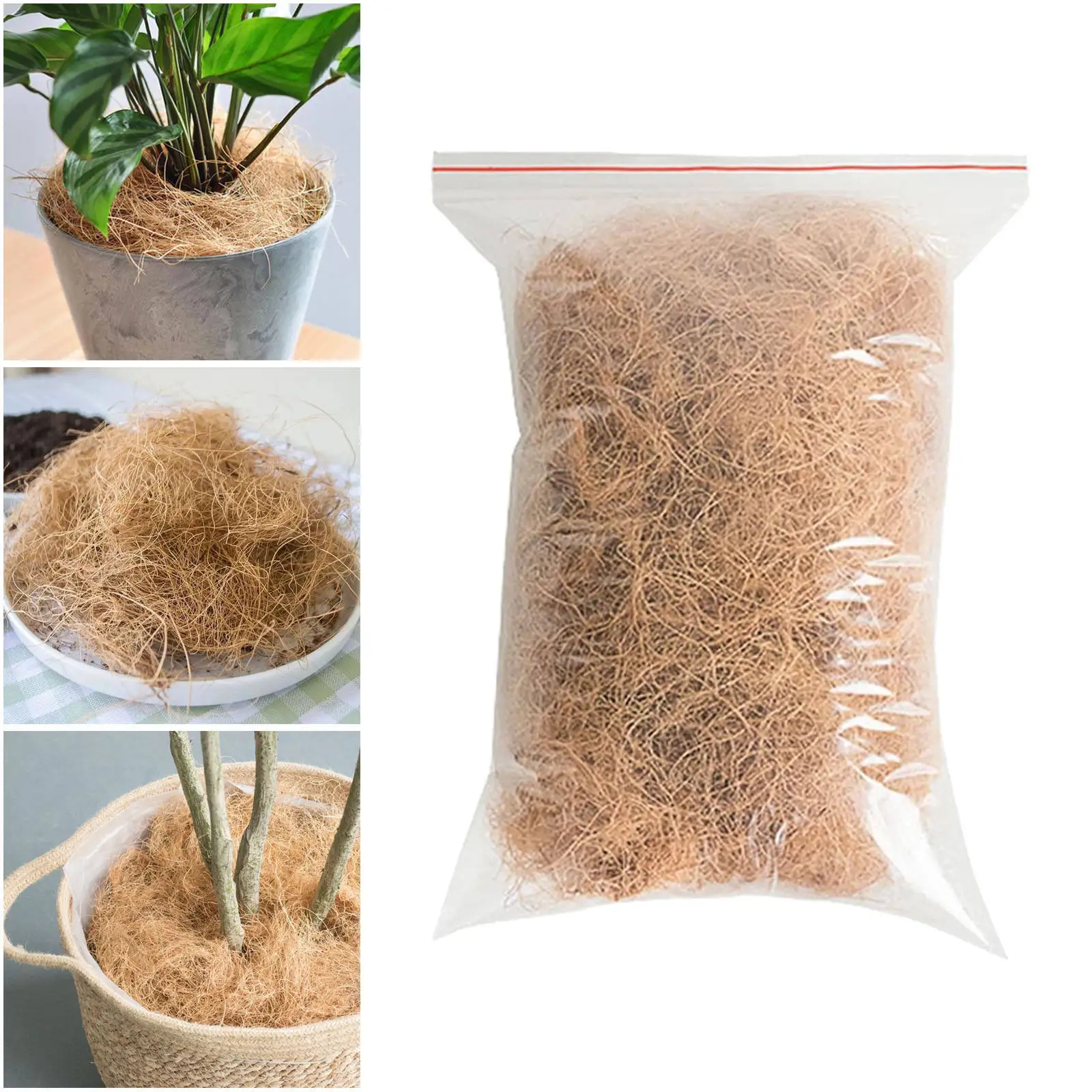 500g Decorative Coconut Husk Fiber Orchids Bird Nest Maintain Soil Temp PH-Balanced Garden Planting Supplies