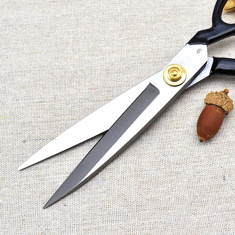 Carbon Steel Professional Sewing Tailor Scissors 8/9/10/11/12 Inch Straight Guided Clothing Fabric Craft Embroidery