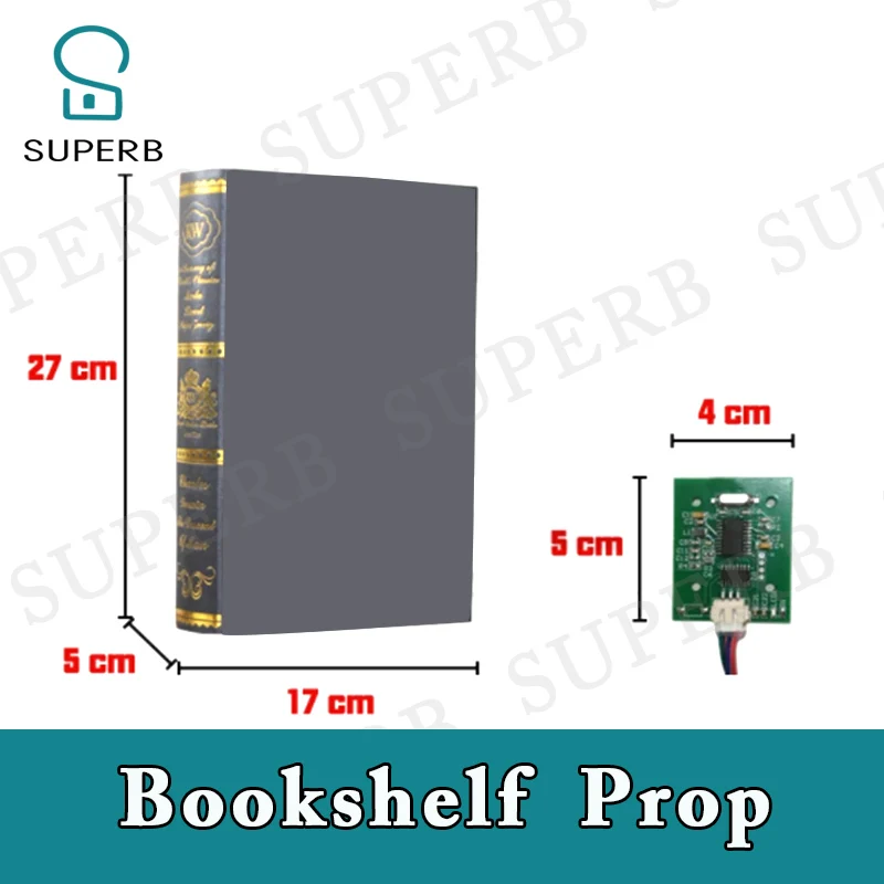 Escape game Book Escape room game Book prop put books to correct place bookshelf real life room escape prop IC card RFID props