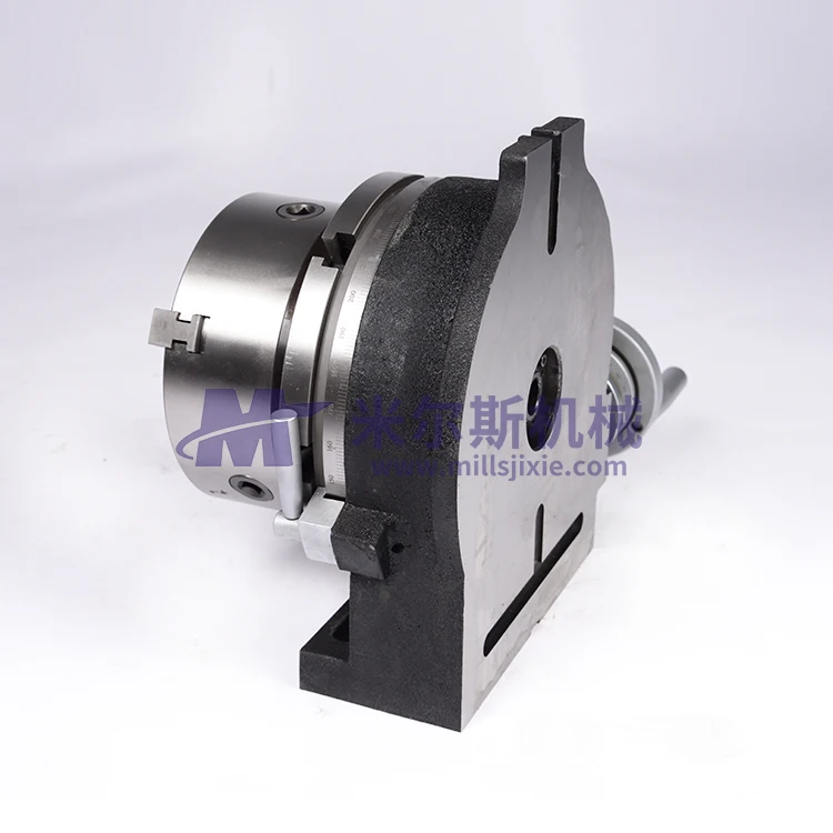 Tabela giratória da cabeça de indexação da máquina de trituração da precisão do mandril da flange do disco vertical e horizontal com três mandril da maxila