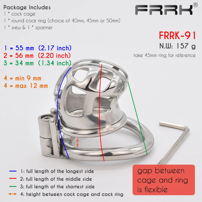 FRRK Metal Chastity Cage Sex Toys for Man Adult Supplies Steel Male Strap Belt Couple Penis Rings Sexyshop Erotic Accessories