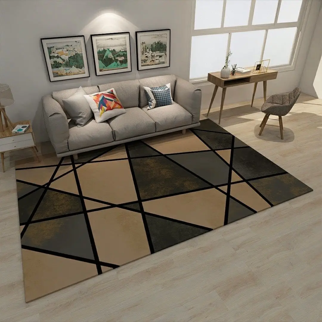 Autumn And Winter Washable Carpet Rug For Living Room Washable Modern Printing Geometric Floor Rug Carpet For Parlor Mat Bedroom