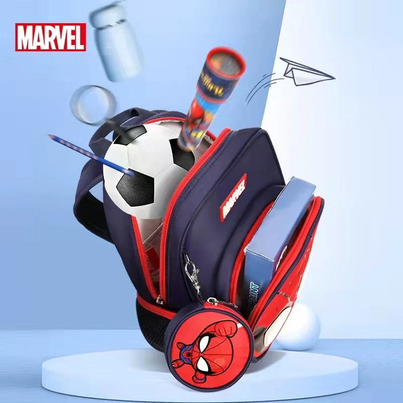 Sac à dos de maternelle Disney pour garçons de 4 à 9 ans, à bandoulière, Spider Man Captain America, nouvelle collection