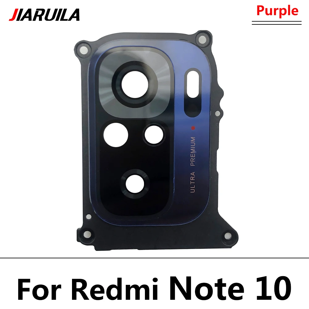 NEW Housing Back Rear Camera Glass Lens With Cover Frame Holder with Sticker For Redmi Note 10S 10 11S