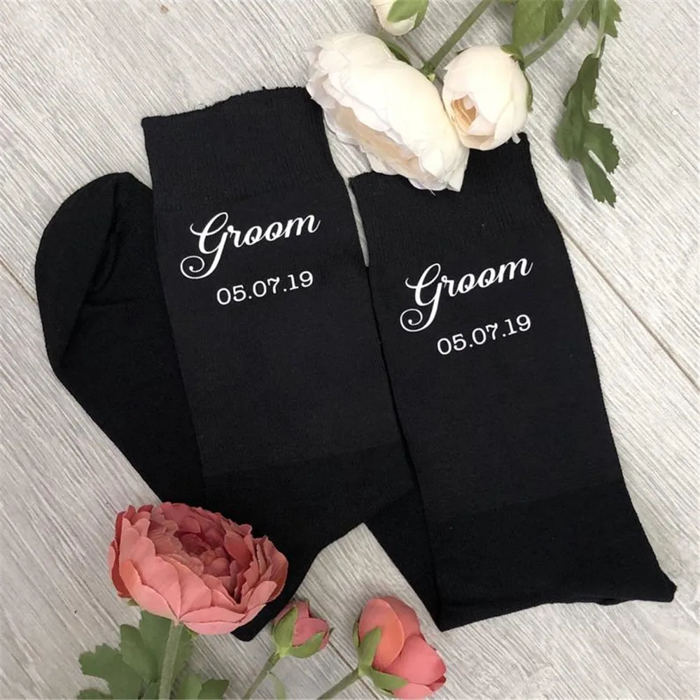 

Grooms Party socks,customize unique gift for boyfriend brithday gifts Personalised Wedding Socks with funny text,Groomsmen Socks