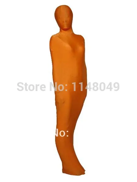 Arancione Bodybage Spandex Suit Zentai Catsuit