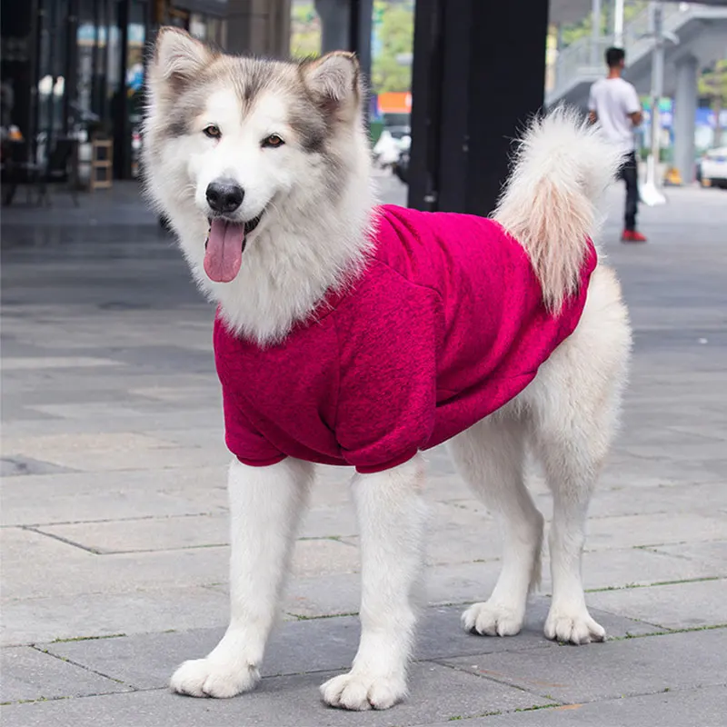 Big Dog Clothes Winter Sweater Large 3XL-9XL Size Pet Clothing Golden Retriever Dog Coats Sweatshirt For Dogs Pets Costume