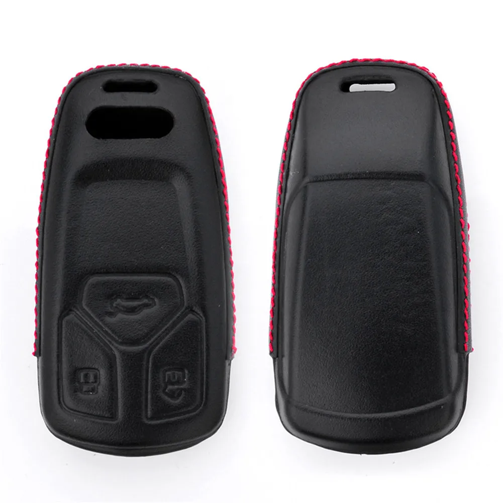 Preto chave do carro protetor fob caso capa titular com chaveiro para audi a4 a5 s5 q5 q7 tt 2017-2019 sq5 2018