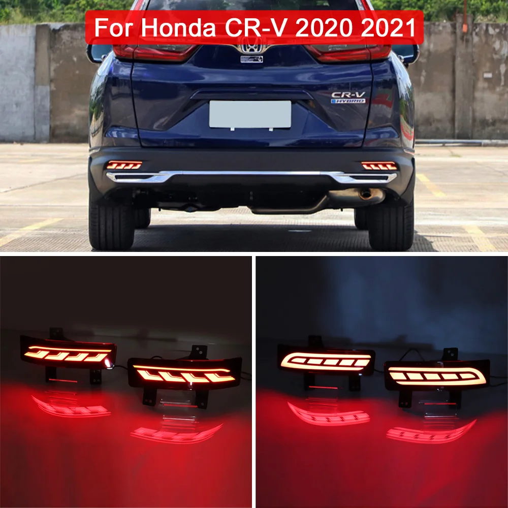 Three Function LED Rear Bumper Reflector Lamp Turn Signal Tail Brake Light Running Warning Light For Honda CRV CR-V 2020 2021