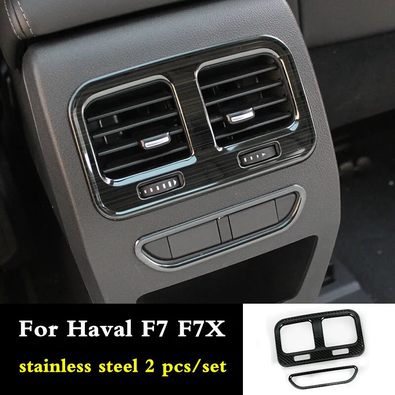 

For Haval F7 F7X 2018 rear air outlet cover interior mouldings centre armrest outlet vent sticker frame automobile accessories