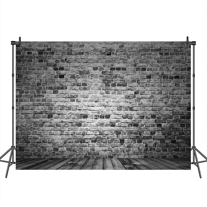 

Mocsicka Dark Brick Wall Wood Scene Baby Portrait Camera Photography Backgrounds Custom Photographic Backdrops for Photo Studio