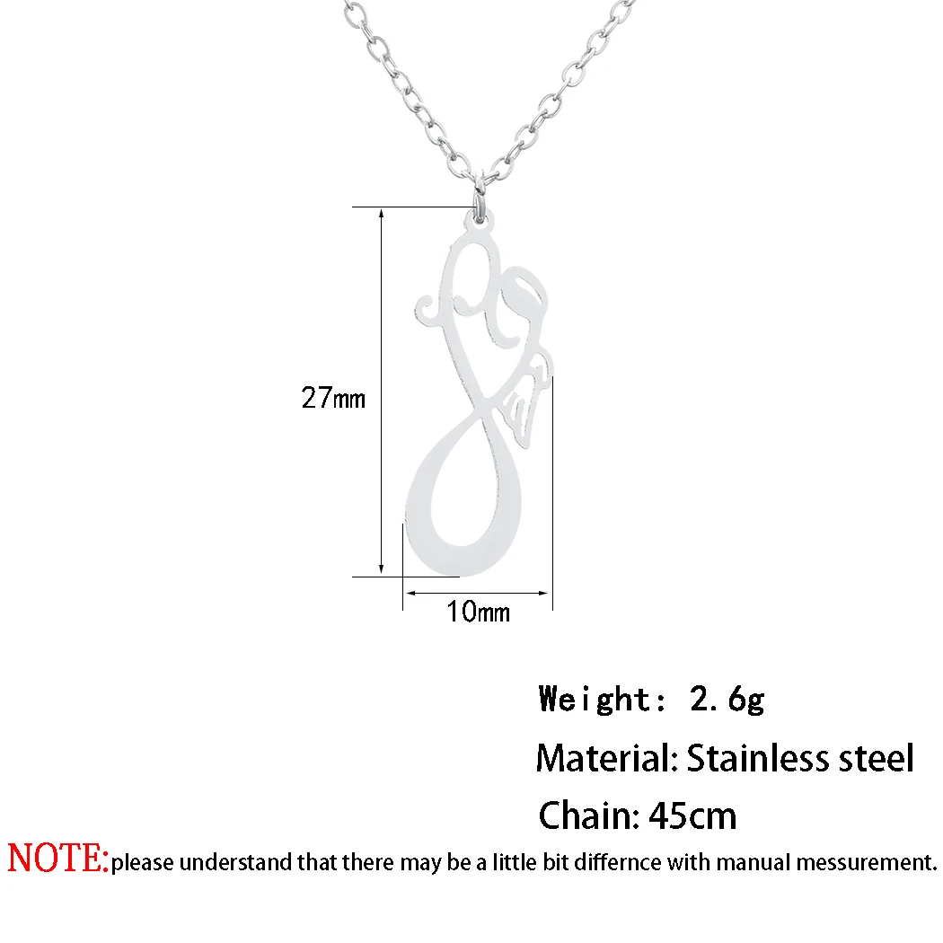 QIMING Angel Baby Infinity Pendant Necklace For Women Ladies Miscarriage Memorial Jewelry Collar Baby Loss Necklace