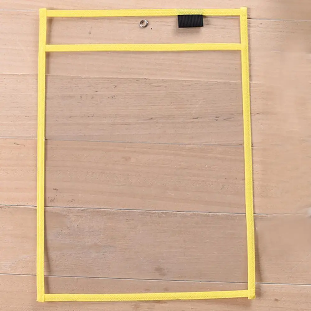 2 Buah Kantong Penyimpanan Dokumen Tahan Air Tas File PVC Gantung Yang Dapat Dihapus Kantong Penyimpanan Dokumen Transparan