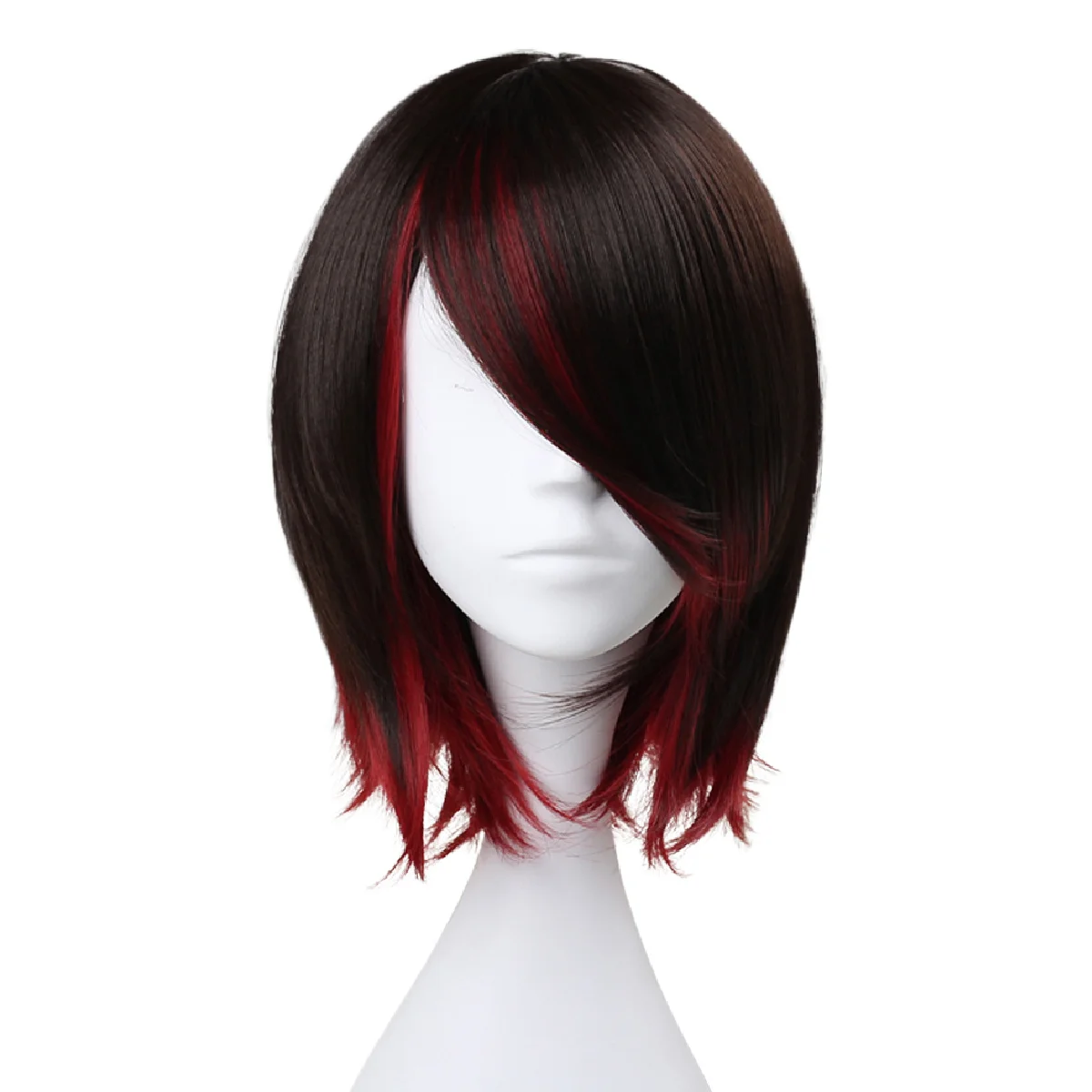 Miss U Hair Synthetic Short Straight Black Brown and Red White Blond Halloween Role Play Cosplay Costume Wigs