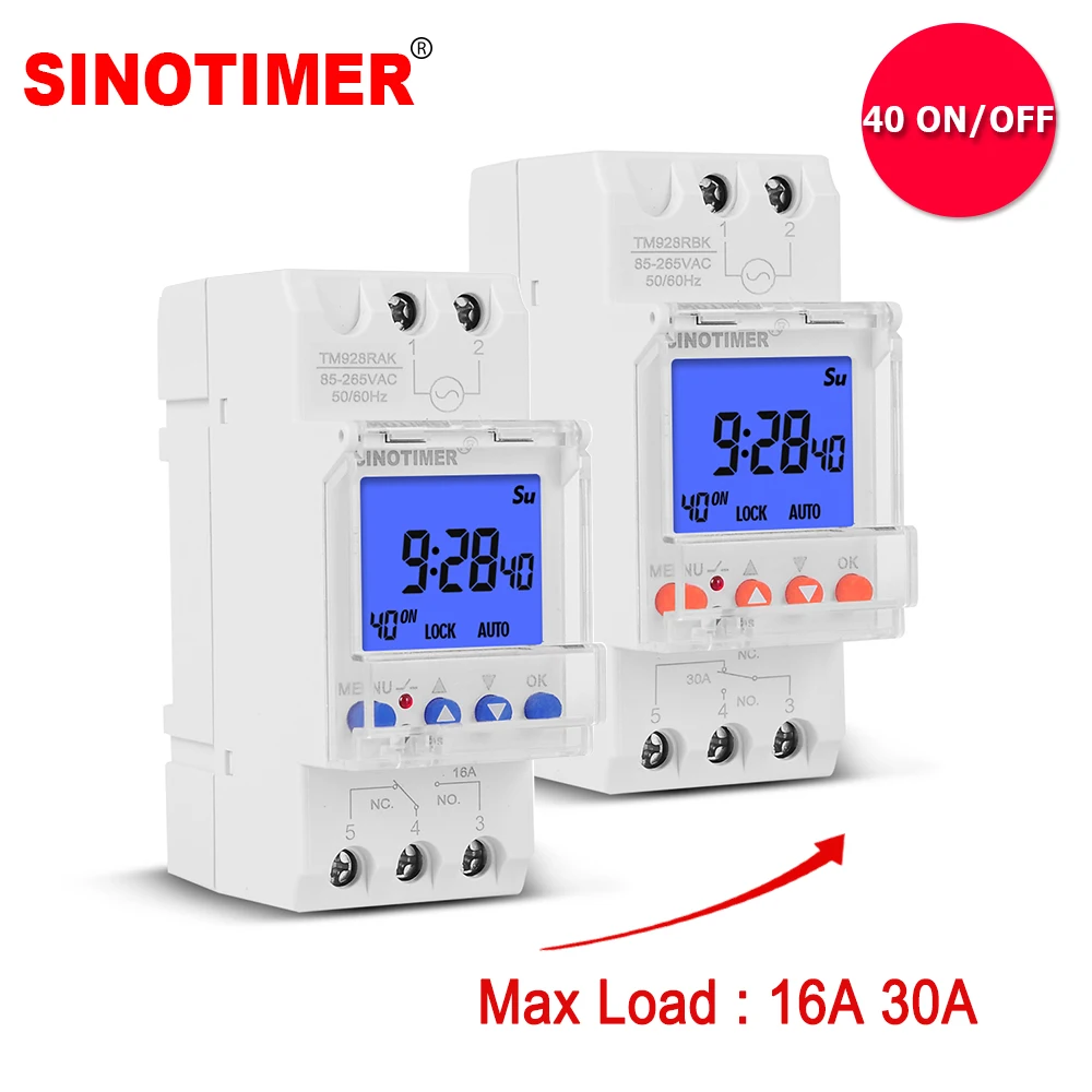 Din Rail Digital 7 Days Programmable Time Switch Relay Industrial School Bell Feeder Timer Automatic Seconds Interval 85-265V AC