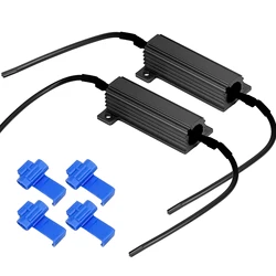2Pcs Load Resistor For Turn Signal Brake Light Anti-Flashing Decoder 1156 BA15S 1157 3156 3157 7440 7443 Resistance T20 W21/5W