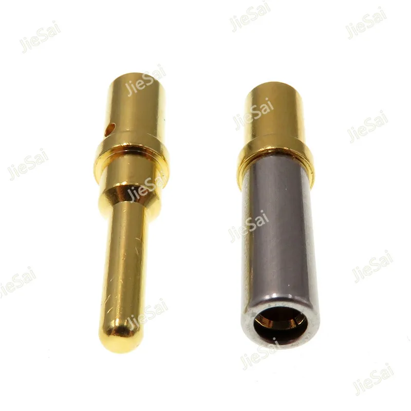 

50/100Pcs DTP 0460-220-1231 0462-210-1231 Stainless Steel Gold Plate Size 14AWG to 12AWG Pin Automotive Terminal For Deutsch
