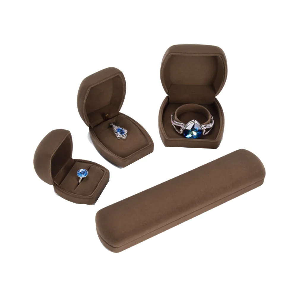 

Модные ювелирные изделия коробка для помолвки, свадьбы, годовщины держатель серьги контейнер для колец ожерелье ювелирные изделия Органайзер Дисплей Подарочная коробка