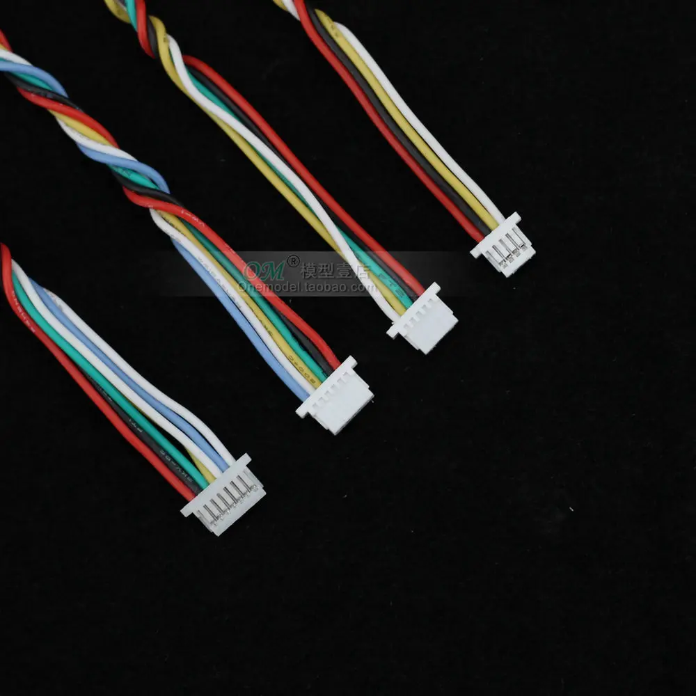 5PCS SH1.0 Wire Cable Connector DIY SH1.0  4/5/6/7 Pin F3F4 FC Panda 5804 TANK VTX power wire 30AWG Soft silicone wire 150mm