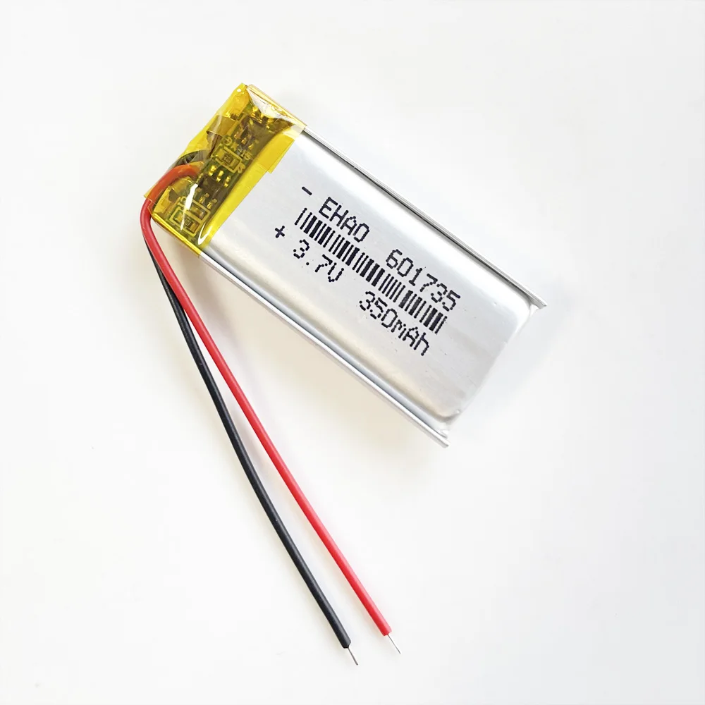 EHAO 601735 3.7V 350mAh litowo-polimerowa LiPo akumulator do słuchawek Mp3 długopis z funkcją nagrywania zestaw słuchawkowy Bluetooth inteligentny