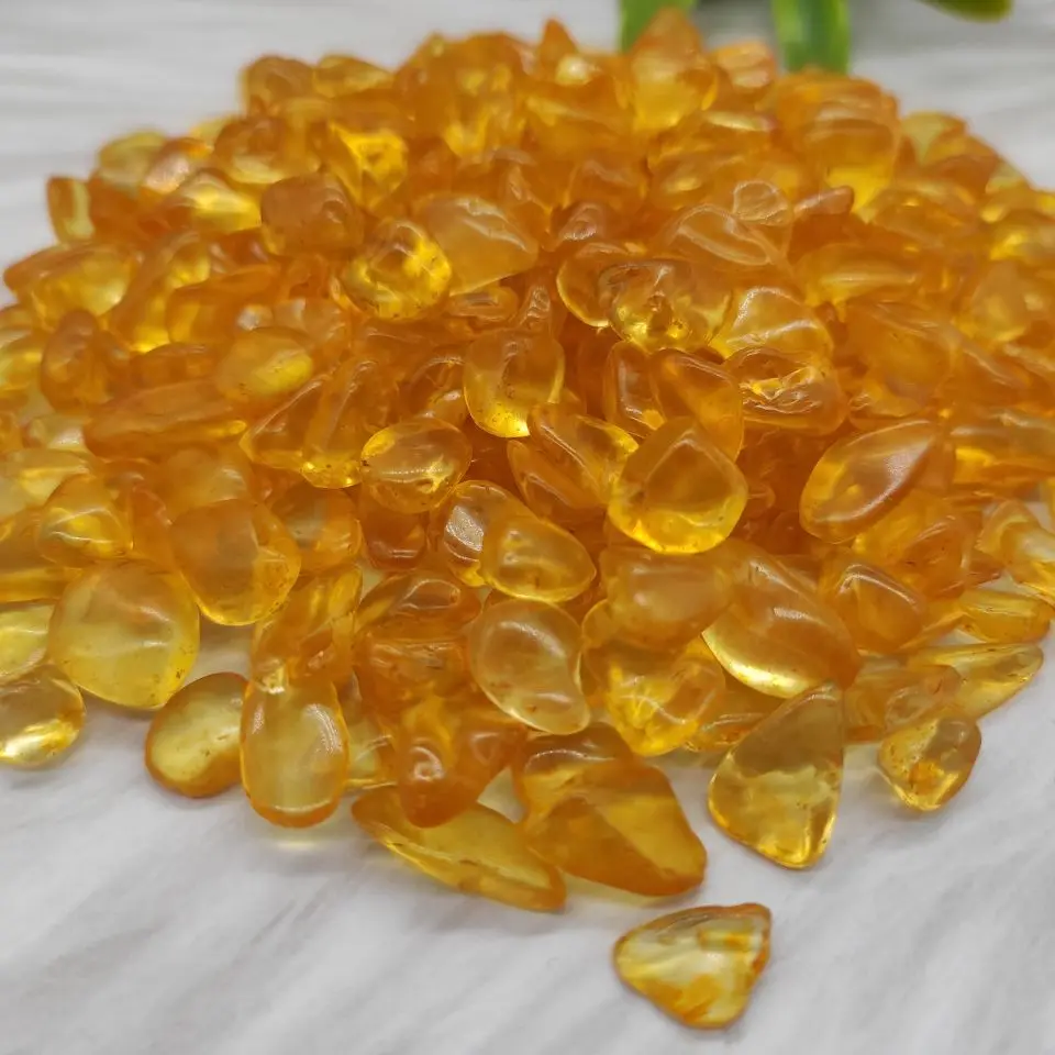 100g  Natural Yellow Crystal Gravel Raw topaz stone DIY Home Decoration Decor Mineral Natural Crystal Quartz Healing Reiki Stone