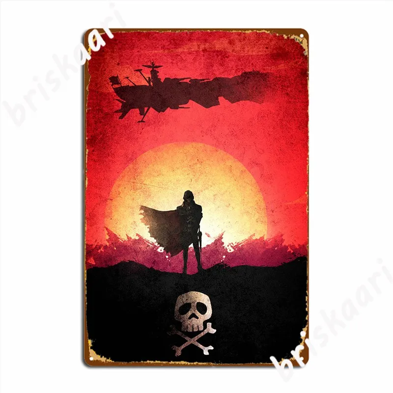 Captain Harlock Metal Plaque Poster Cinema Garage Decoration Cinema Kitchen Printing Tin Sign Poster