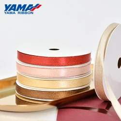 YAMA Gold Purl Satin Ribbon 6 9 13 16 mm 1/4 3/8 1/2 5/8 inch 100Yards/roll for Party Wedding Handmade Rose Flowers Crafts Gifts