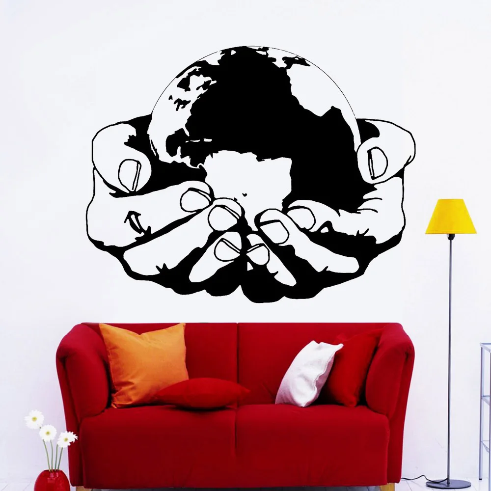 Vinyl Wall Decal World Environmental Health Earth Nature Green Ecology Abstract Wall Stickers Home Decor Office Living Room Z188