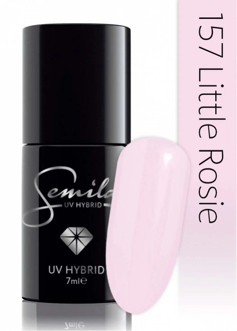 Semilac Little Rosie 157 semi-permanent coverage, UV hybrid nail polish texture Gel