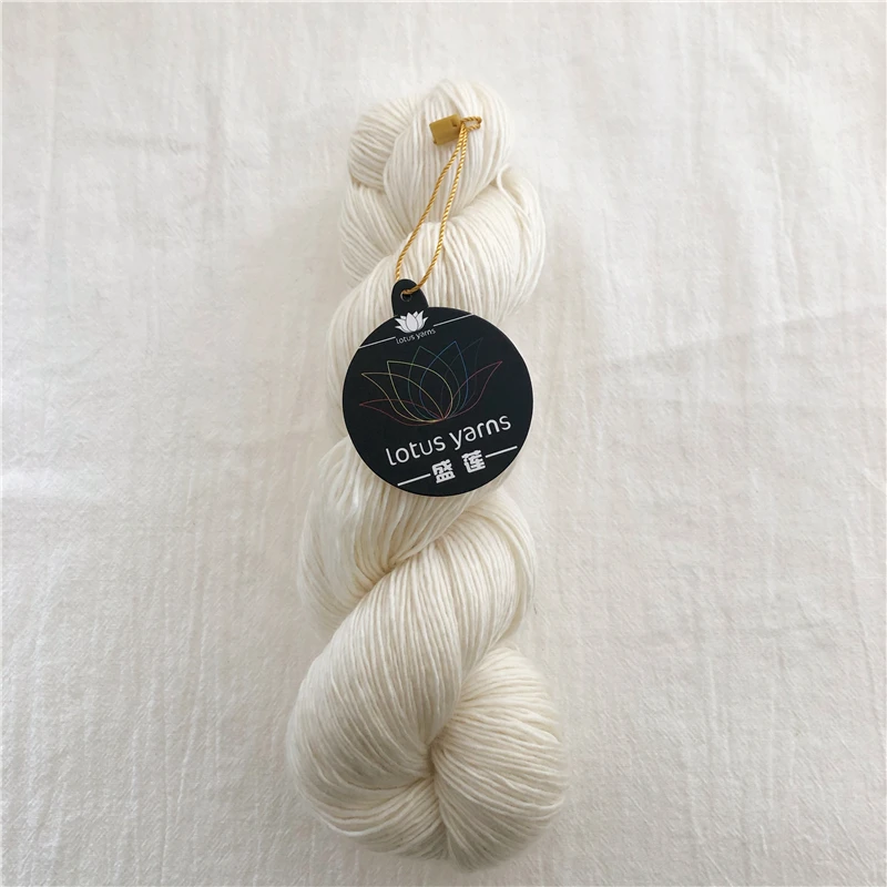 100g Hank 100% Merino Wool Yarn Lace Weight Hand knitting Crochet Soft Yarn Undyed Natural White 1ply